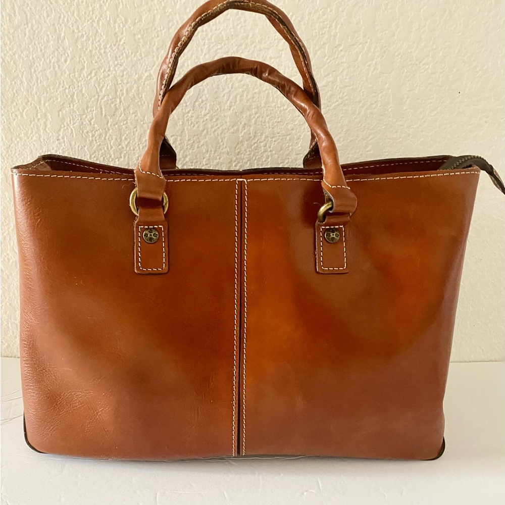 Patricia Nash Angela Brown Leather Satchel